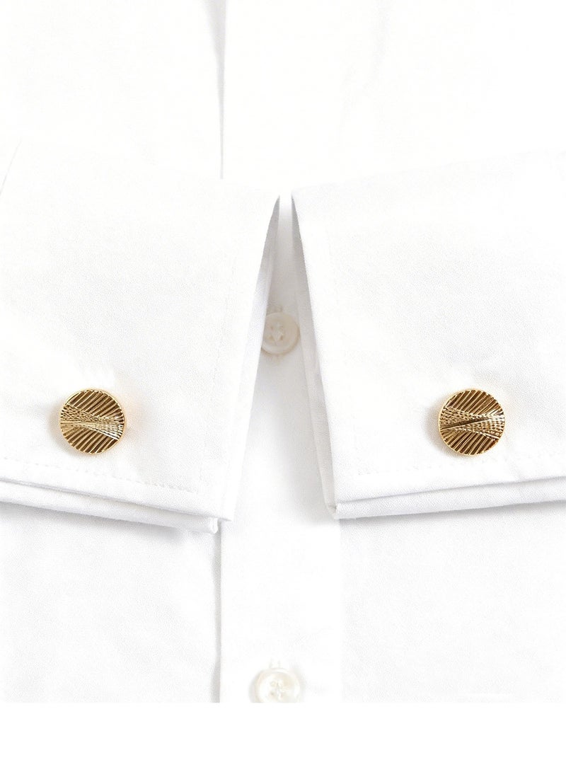 DB Innov. Cufflinks, Diagonal striped pattern cufflinks, 2 PCS in One Set Alloy Jewelry Specially Design for Men's Shirt Wedding Business Gift with Delicate Package Box, 2 Colors for Selection. - Image 3